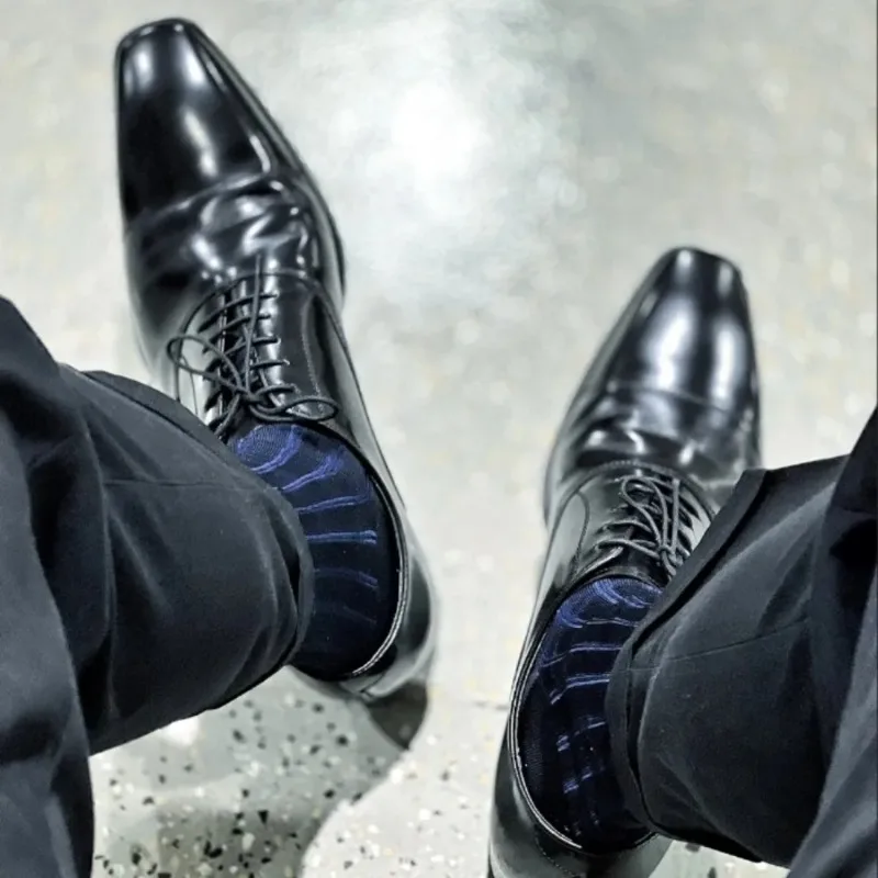 Men Formal Wear Pinterest - Erkekler için Çizgili Çoraplar Ultra İnce