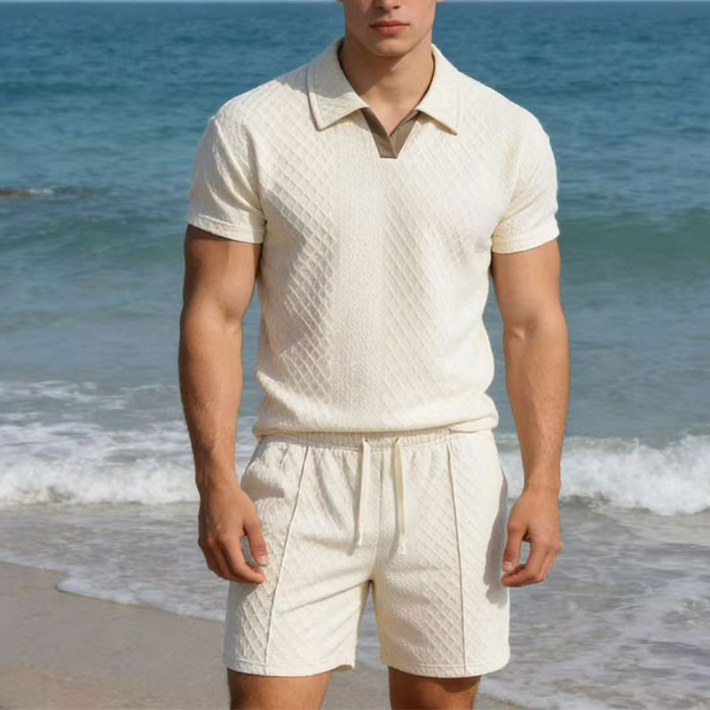 Men'S Formal Beach Wear - 2026 Yaz 100kg Erkek Takımları Düz