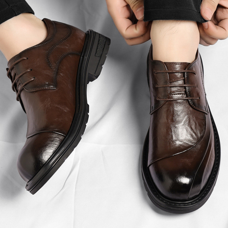 Kahverengi Parlatılmış Hakiki  - Men'S Formal Wear For Office incelemesi ve fiyatı