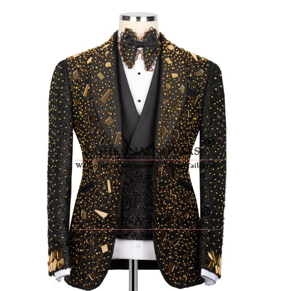 Işıltılı Kristal Boncuklu Takı - Men'S Formal Wear For Reception incelemesi ve fiyatı